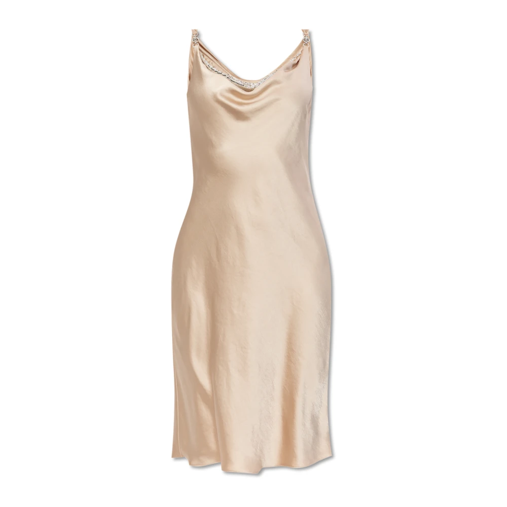 Versace Satijnen jurk Beige Dames