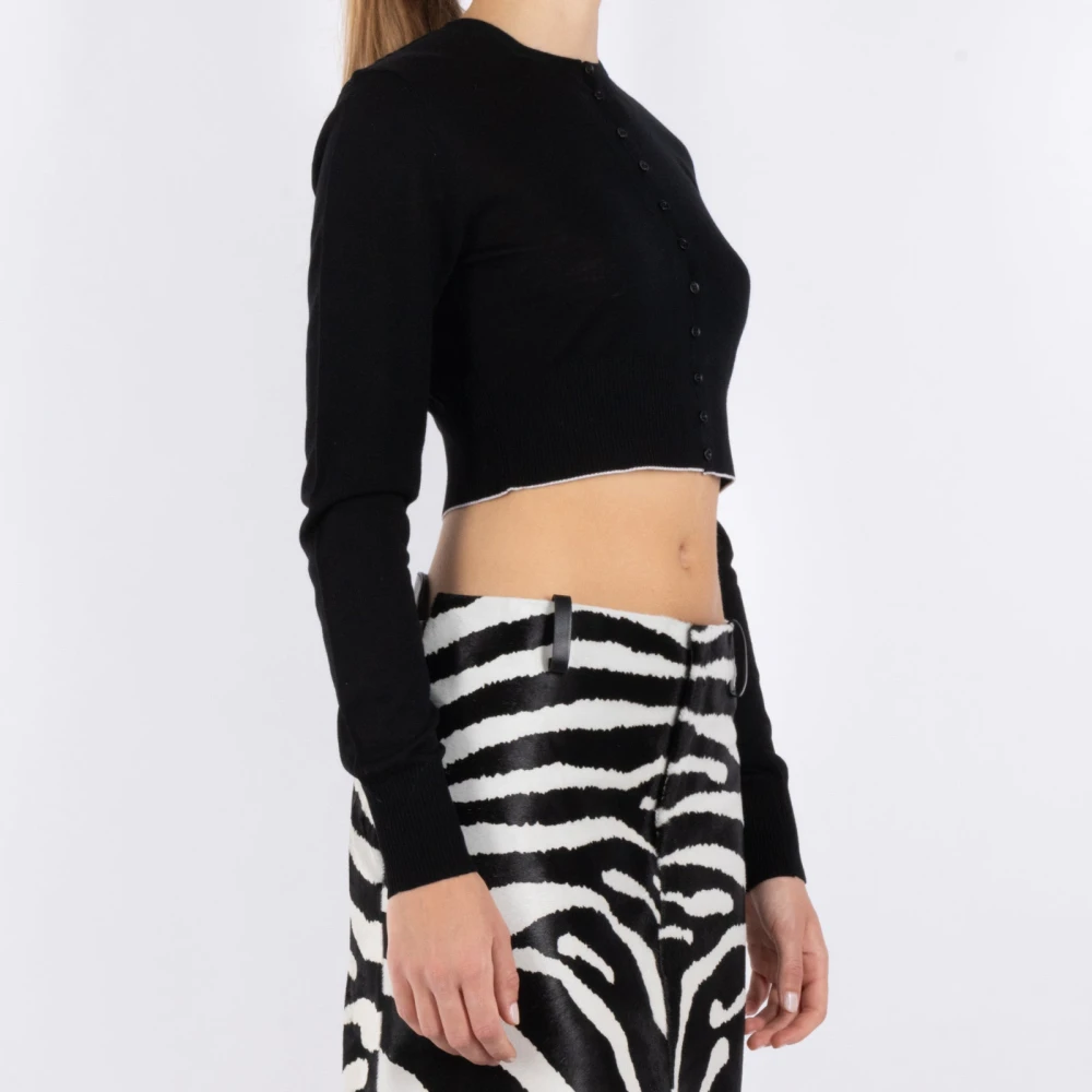Jacquemus Zwarte Strandstijl Wollen Vest Black Dames