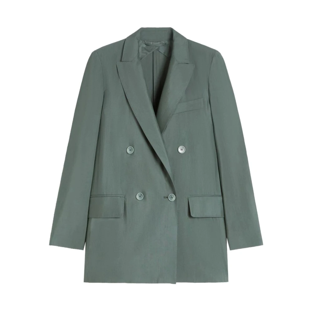 Max Mara Women's Green Giacca Doppiopetto "Albata" - Blazers - Xs - Jackets