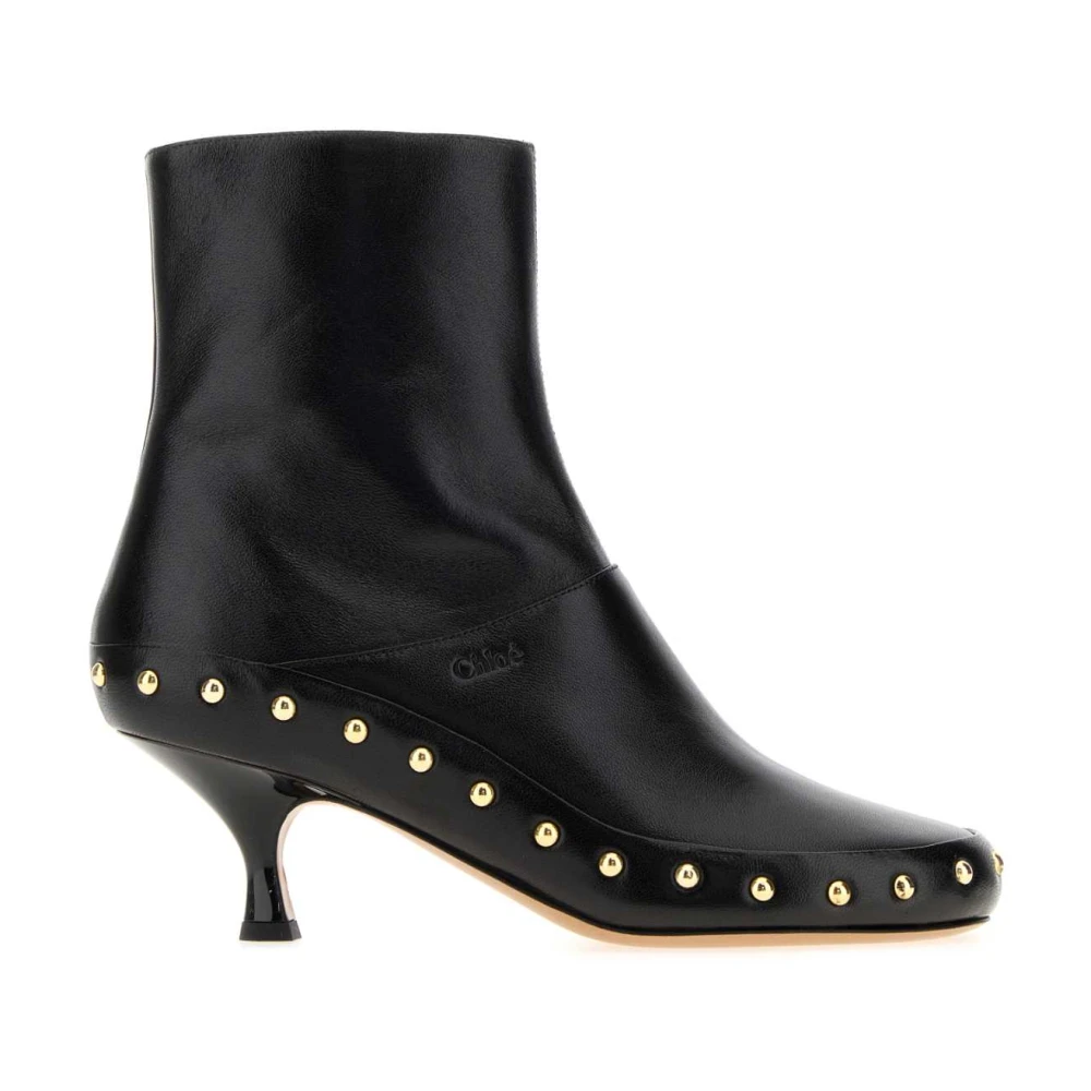 Chloé Black Junie Ankle Boots - Female - Heeled Boots - 4 Uk - Shoes