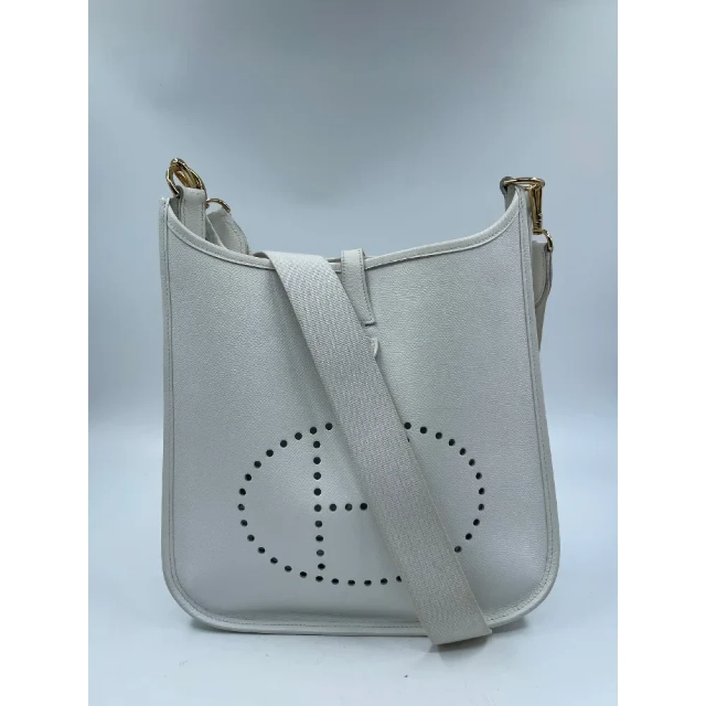 Hermès Vintage Pre-owned Leather shoulder-bags White Dames
