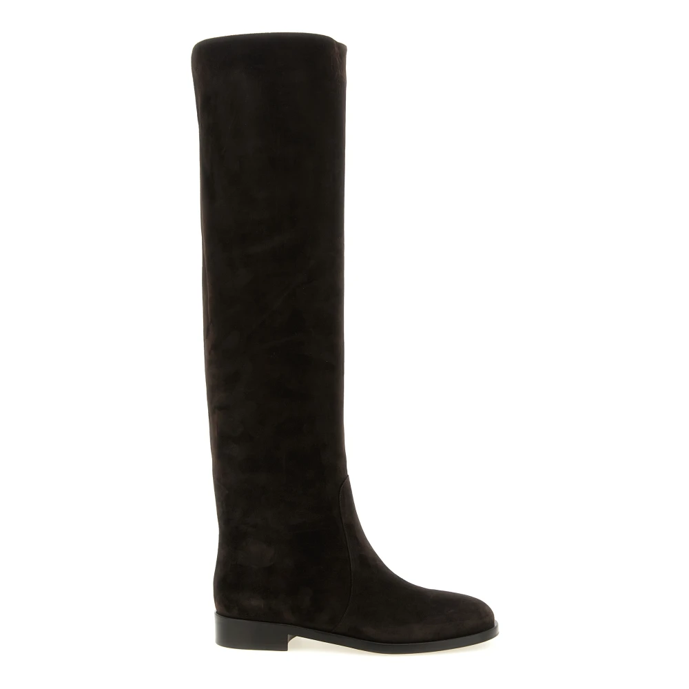 Gianvito Rossi Brown Zayne High Boots - Female - Over-The-Knee Boots - 5 Uk - Shoes