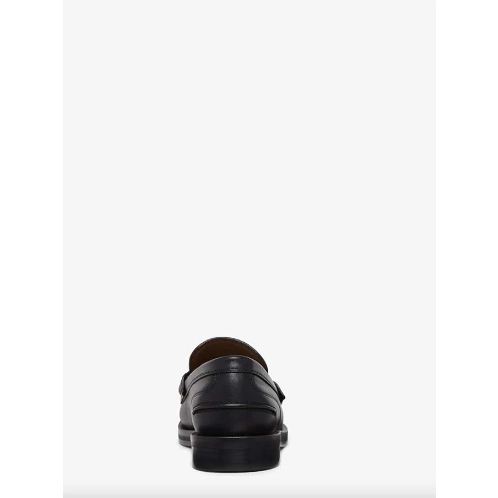 Fendi Zwarte Leren Loafer Black Dames