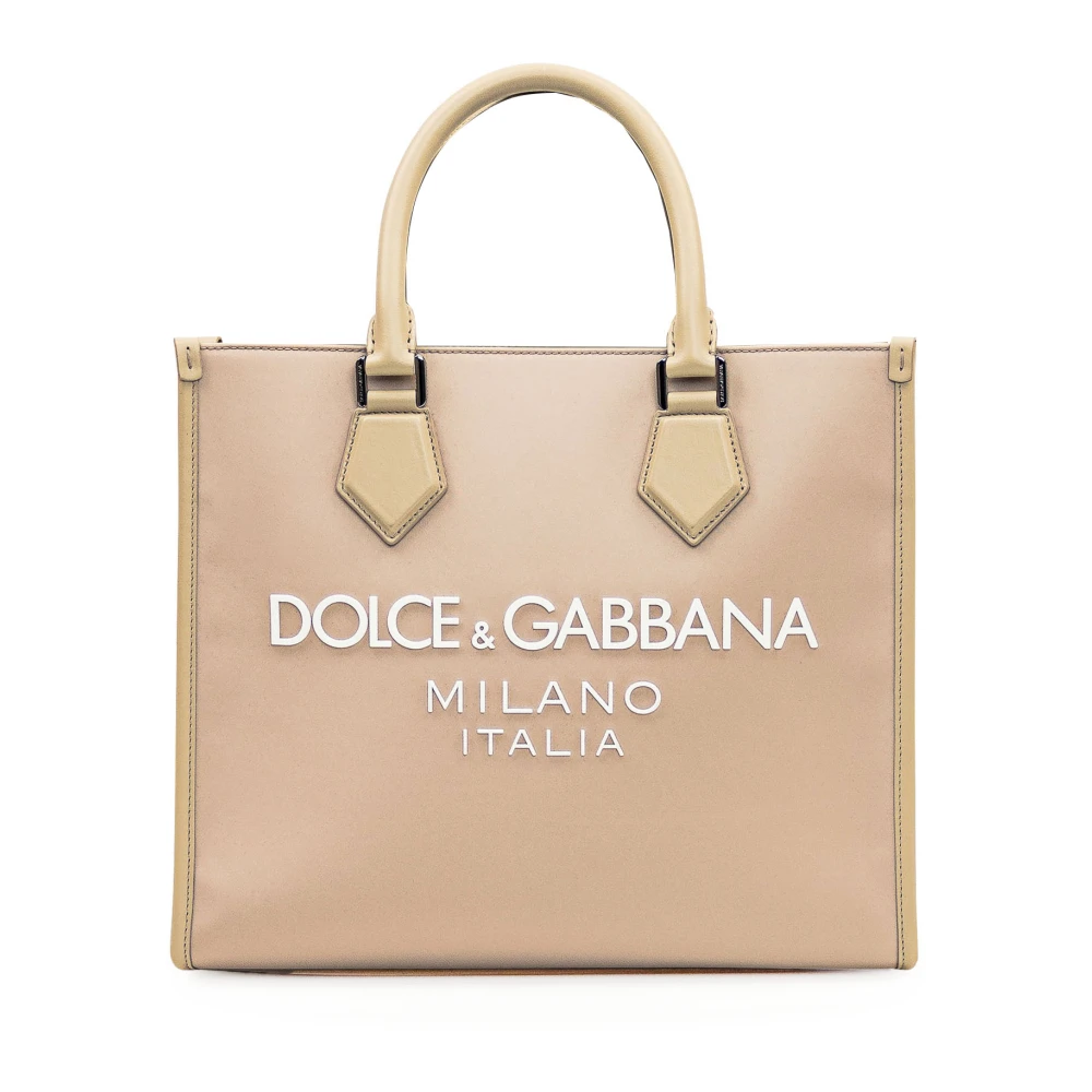 Dolce & Gabbana Nylon Winkeltas Beige Heren