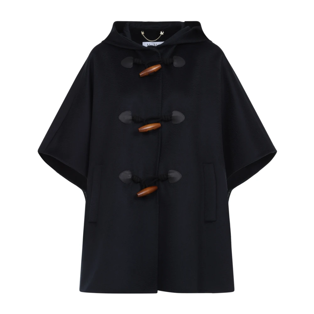 Max Mara Blauwe Montgomery Cape Jas Blue Dames