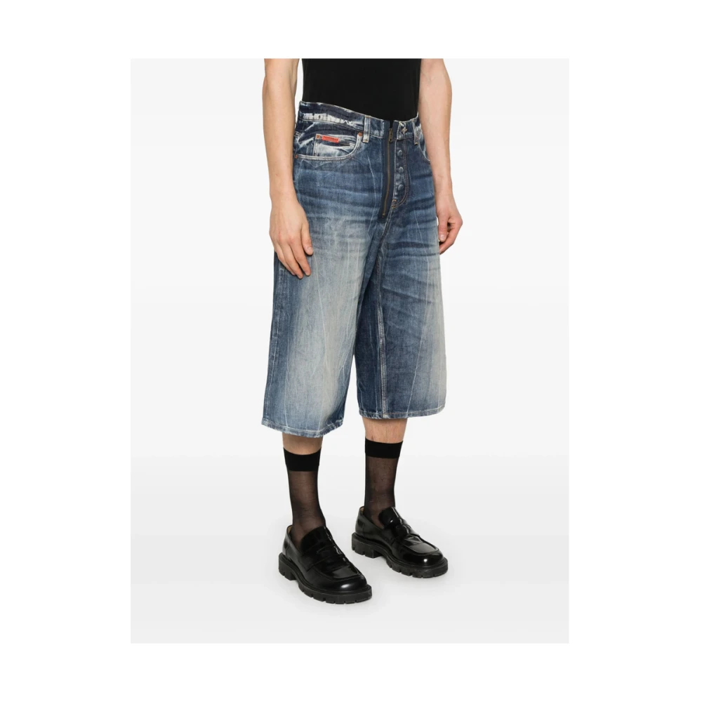 Martine Rose Indigo Blauwe Rits-Front Jeans Blue Heren