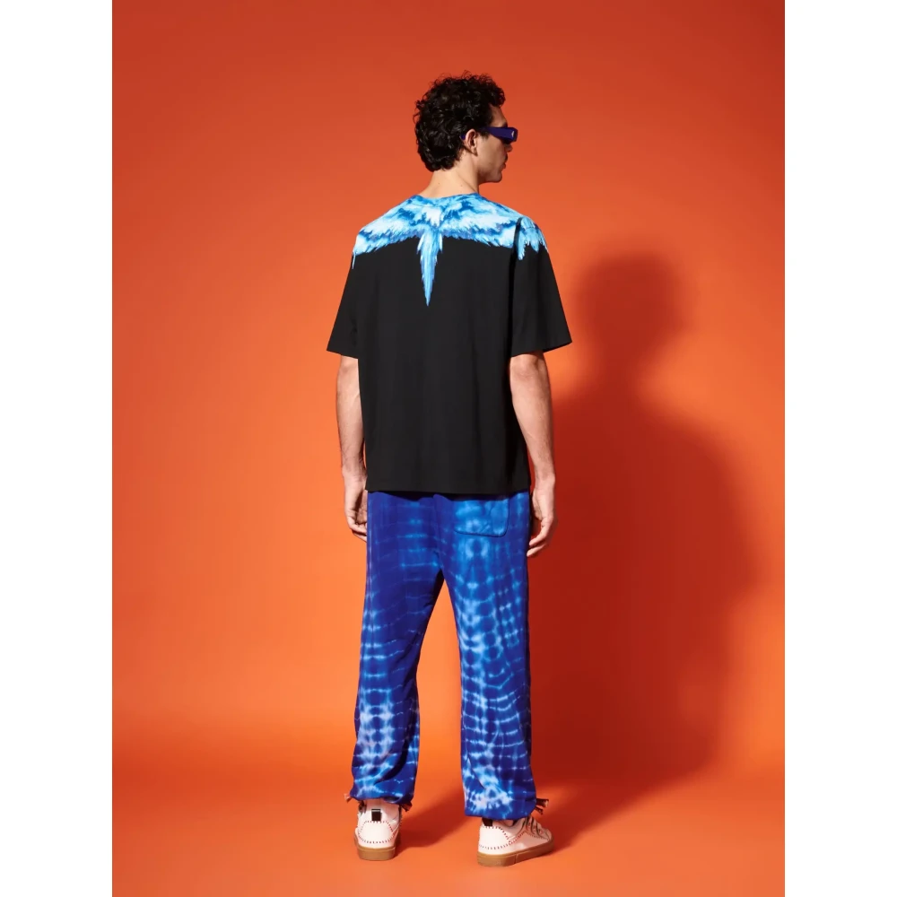 Marcelo Burlon Colordust Wings Oversized T-shirt Black Heren