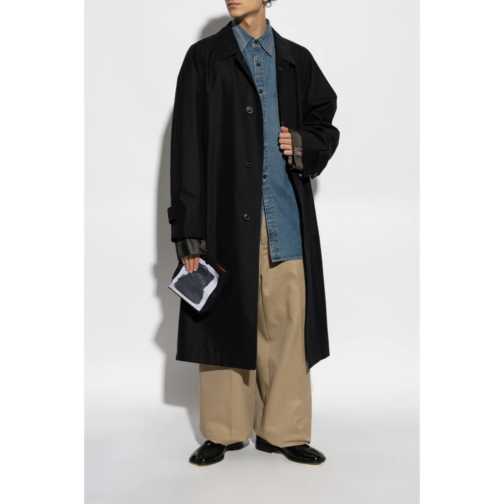 Maison Margiela Denim shirt met vintage effect Blue Heren