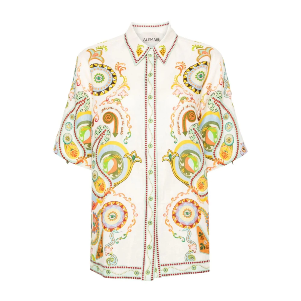 Alemais Multikleur Linnen Shirt met Motiefprint Multicolor Dames