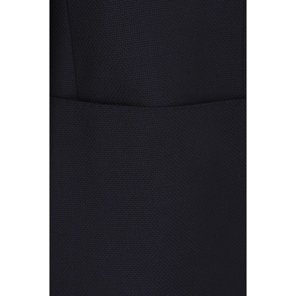 Caruso Blauwe Wol Single-Breasted Jas Blue Heren