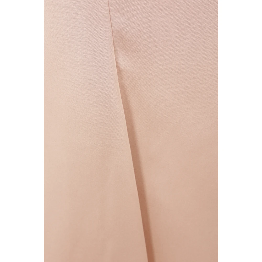 Fendi Champagne Zijden Midi Rok Beige Dames