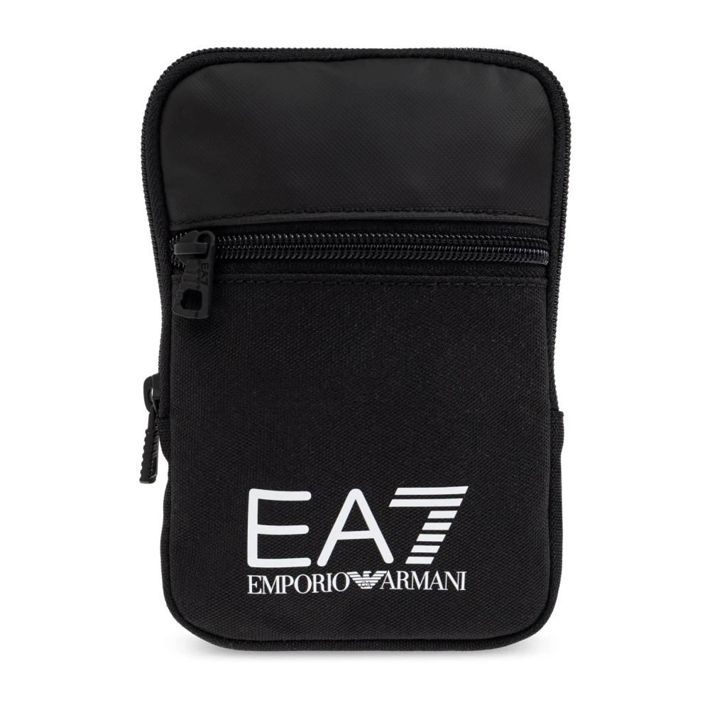 Emporio Armani Ea7 Unisex Zwart Tassen One Size, Schoudertas Met Logo