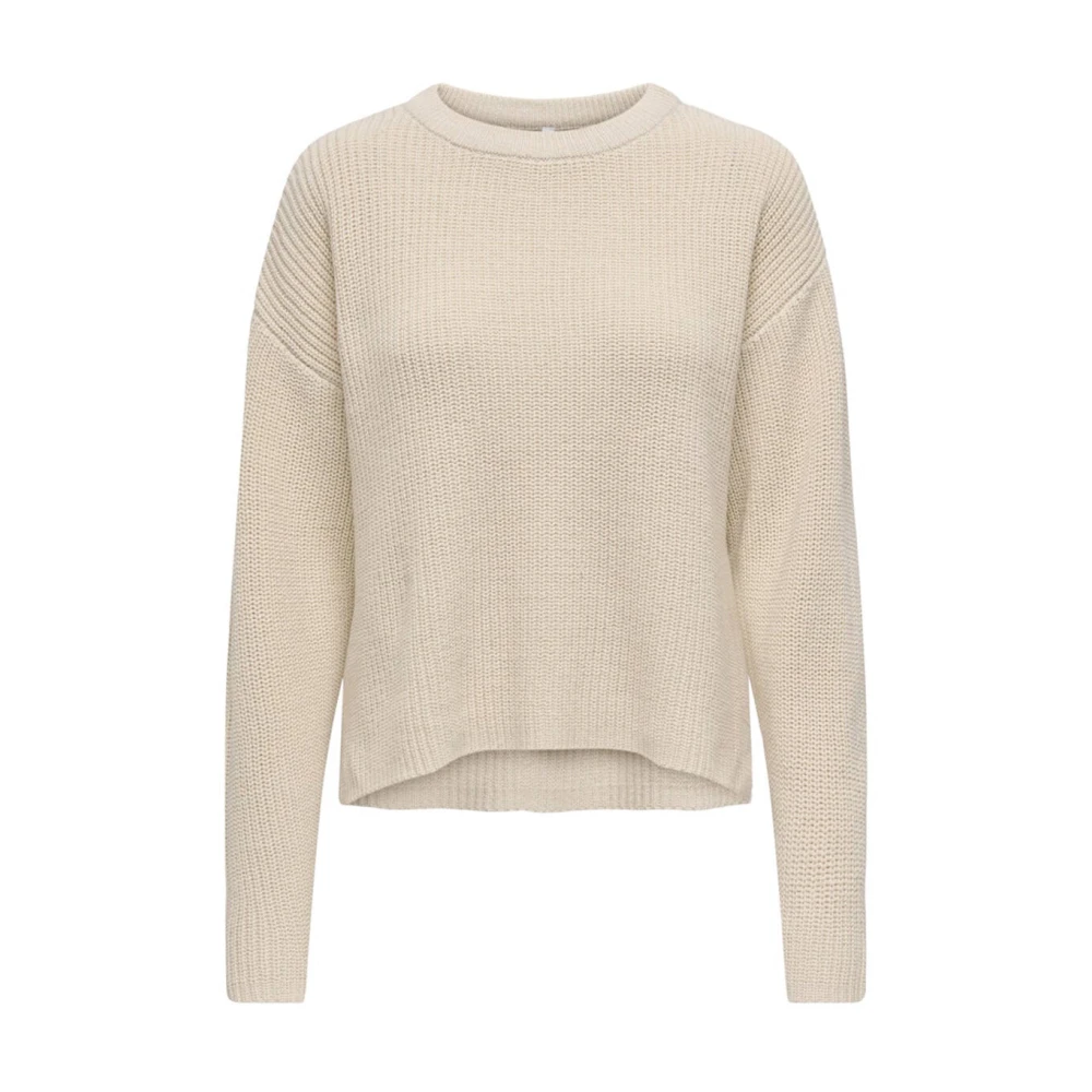 Only Luna Pullover Gebreide Trui Beige Dames