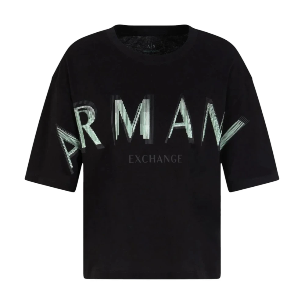 Armani Exchange Black T-Shirts, Female, Xl, T-Shirt