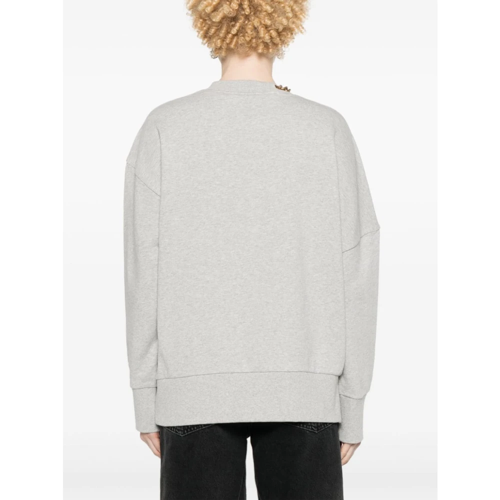 Stella Mccartney Grijze Gerecyclede Katoenen Sweater Aw24 Gray Dames