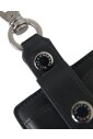 black-leather-silver-metal-airpods-case