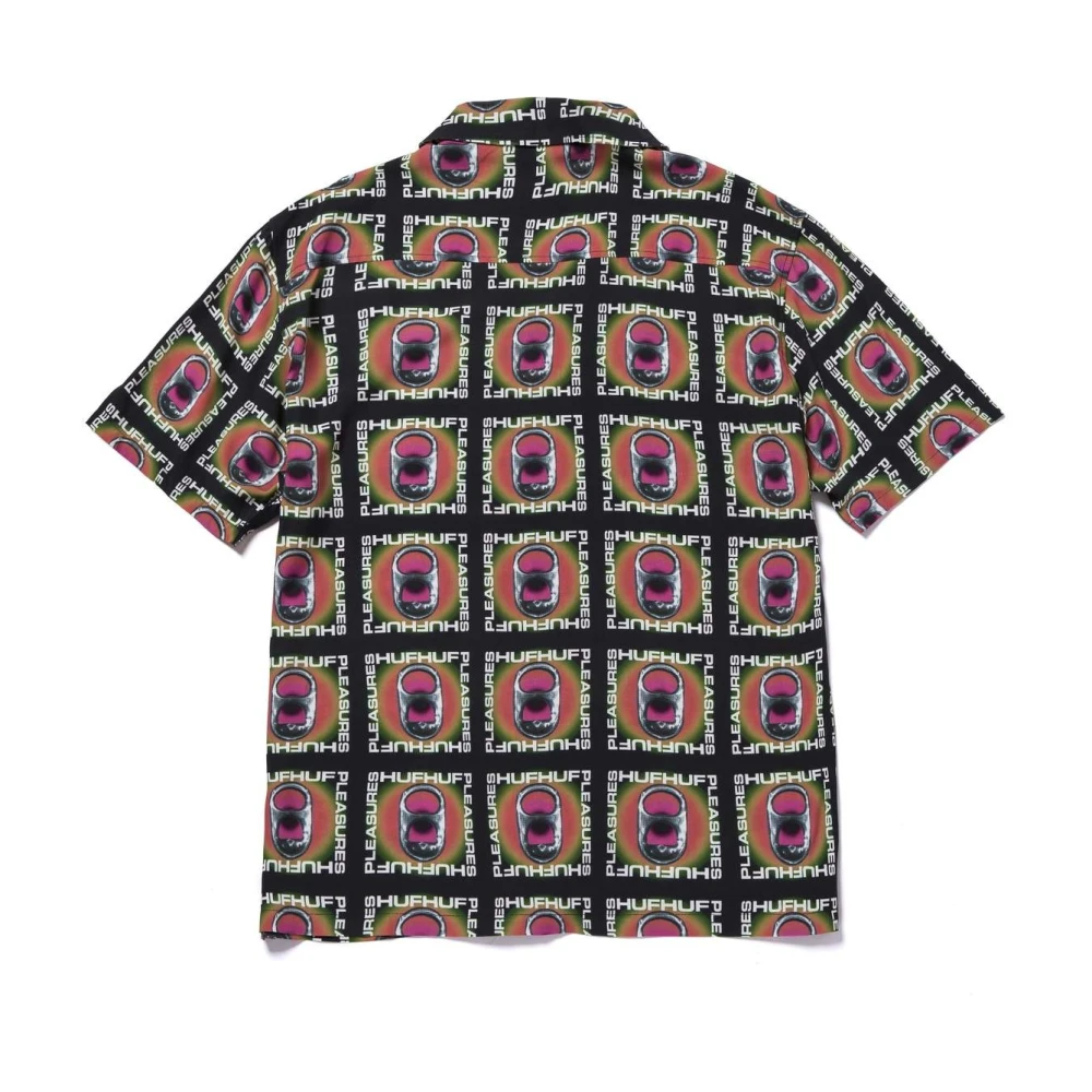 HUF Zwarte Pop Top Rayon Geweven Shirt Multicolor Heren