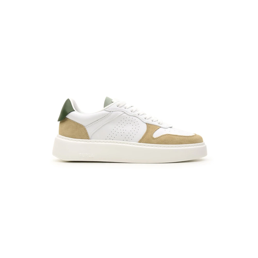 Furla Women's Multicolor Sneakers, 5 Uk, White Low-Top Sporty Trainers