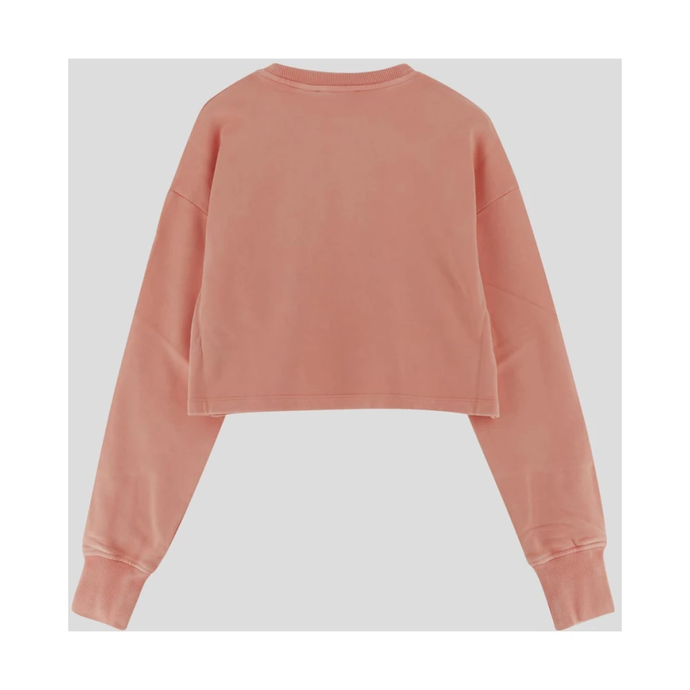 Balmain Katoenen Logo Sweatshirt Pink Dames