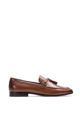 Bruna loafers för män