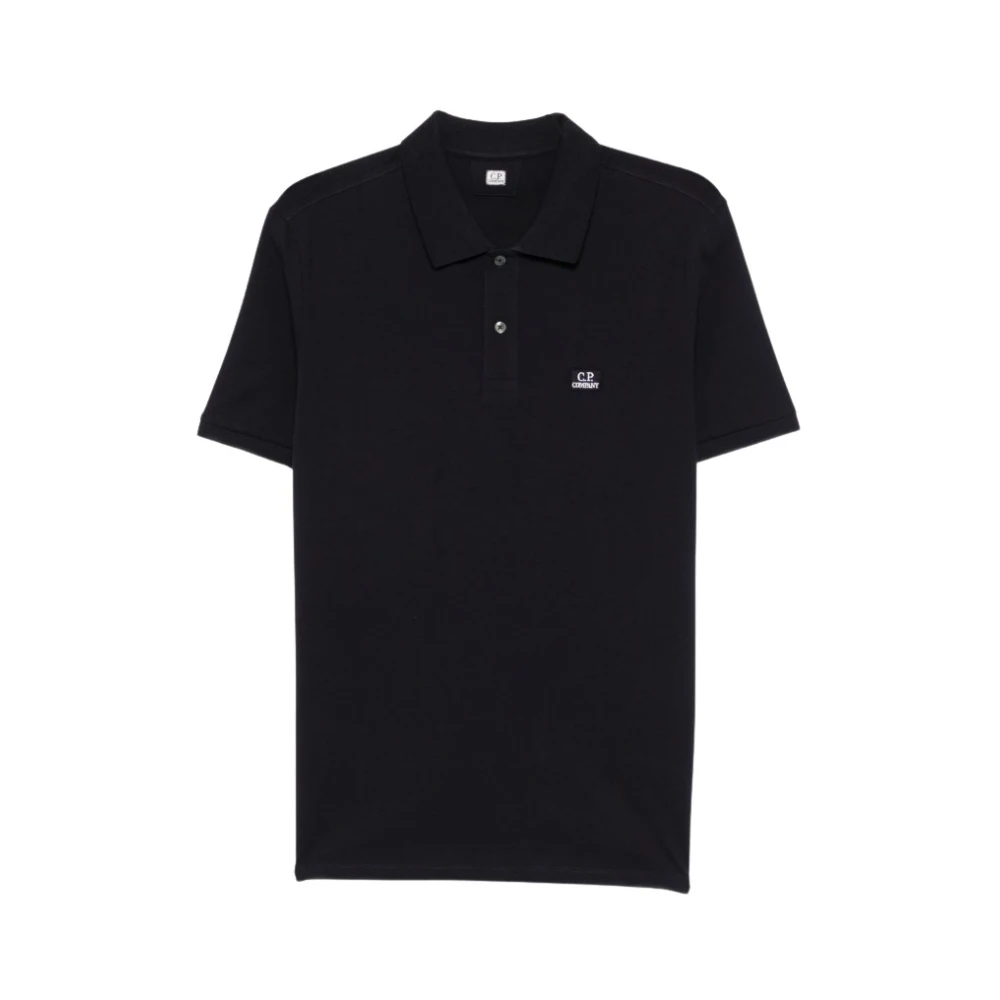 C.p. Company Men's Blue Polo - Short Sleeve - Polo Shirts - 2XL - Tops