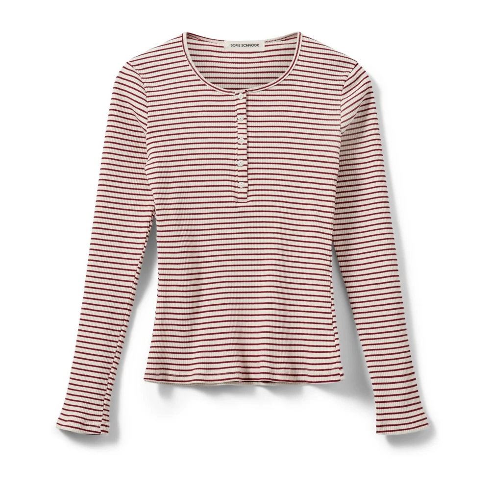Sofie Schnoor Gestreept Langemouw T-shirt Rood Multicolor Dames