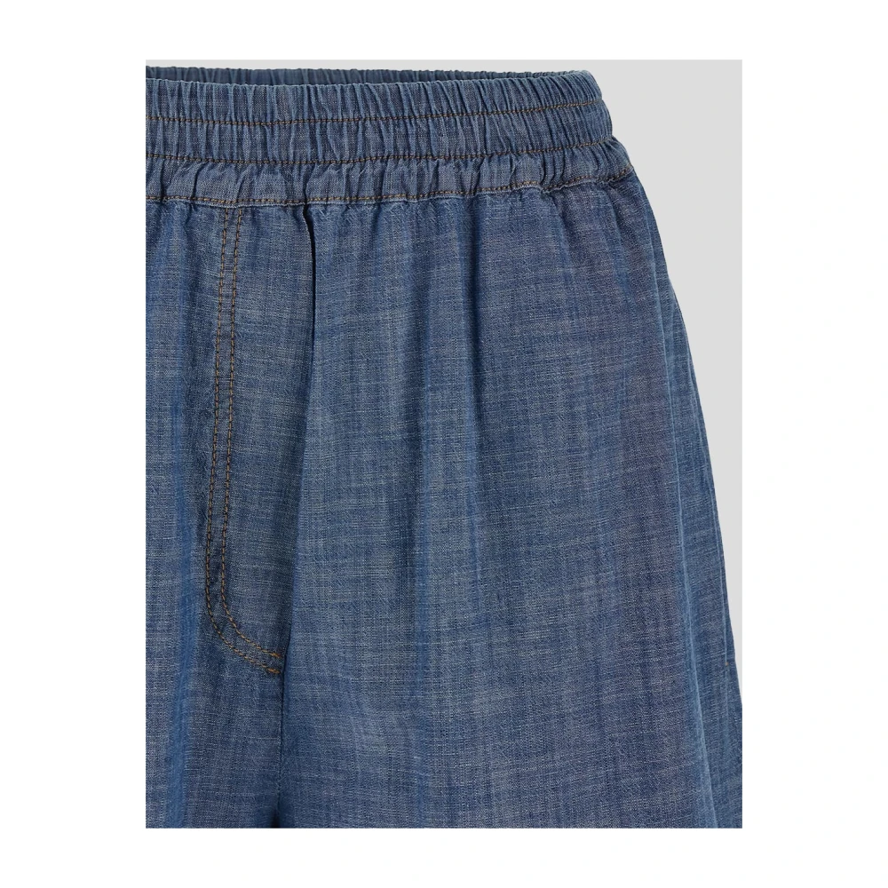 Semicouture Short Shorts Blue Dames