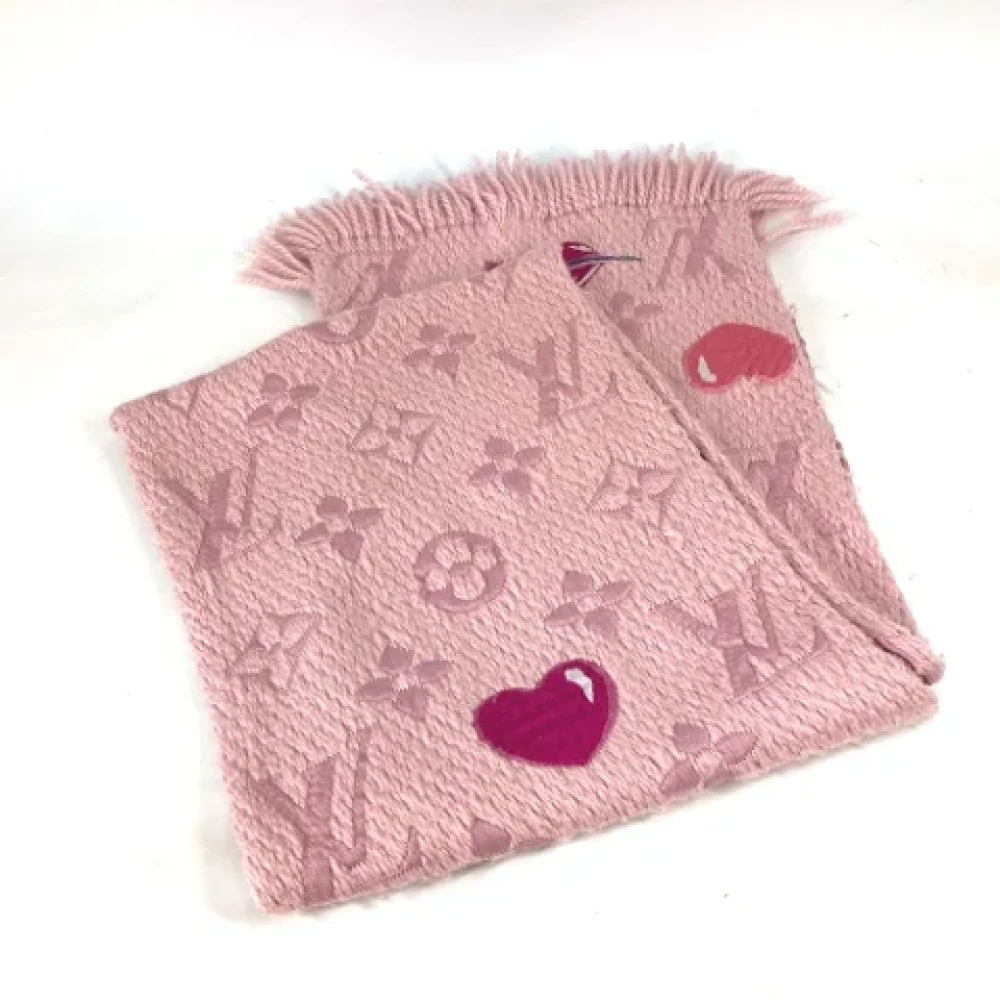 Louis Vuitton Vintage Pre-owned Wool scarves Pink Dames