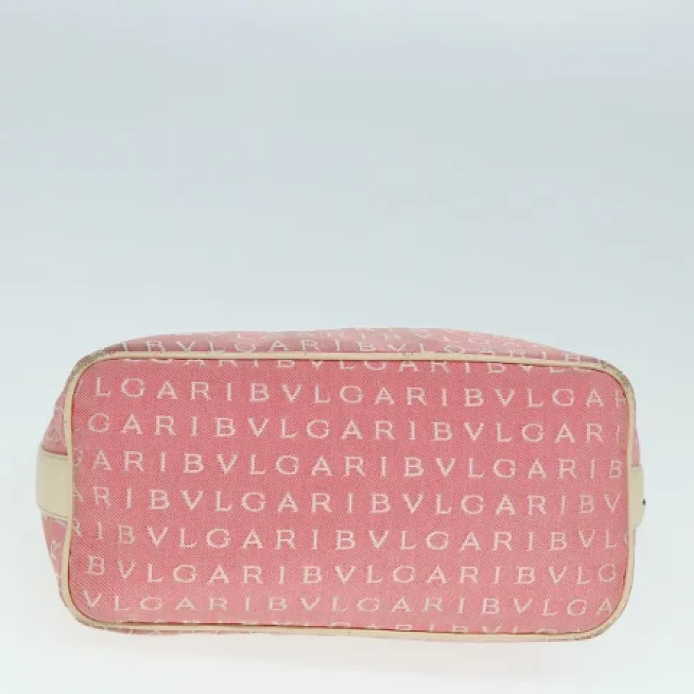 Bvlgari Vintage Pre-owned Canvas shoulder-bags Pink Dames