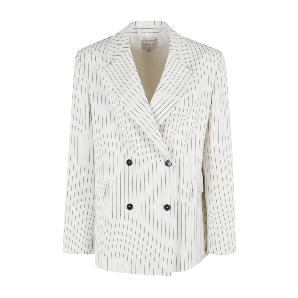 Loulou Studio Stijlvolle Double-Breasted Jas White Dames