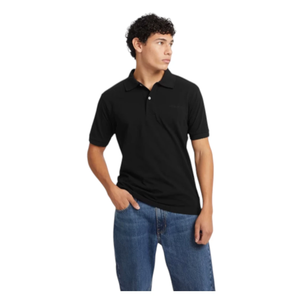 Guess Biologisch katoenen poloshirt Black Heren