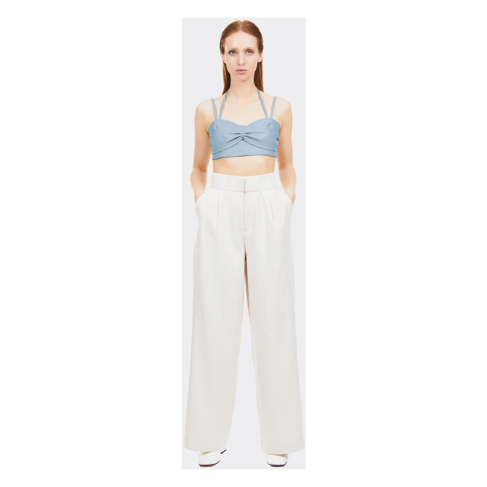 THEMOIRè Sleeveless Tops Blue Dames