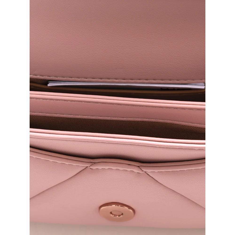 Love Moschino Gewatteerde Mini Tas met Metalen Details Pink Dames