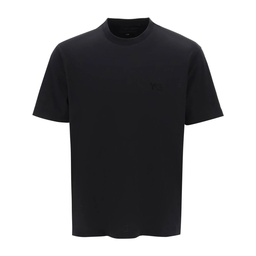 Y-3 Logo Print Katoenen T-Shirt Black