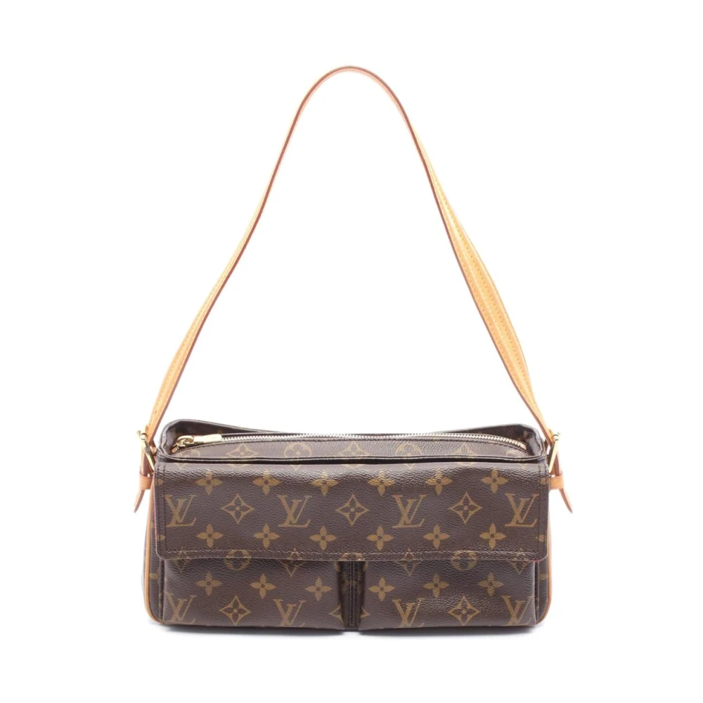 Louis Vuitton Vintage Women's Brown Pre-Owned Monogram Canvas Shoulder Bag