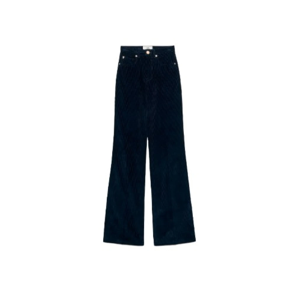 Ami Paris Donkerblauwe wijde flare broek Blue Dames