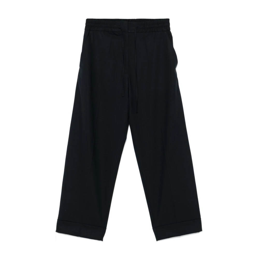 P.a.r.o.s.h. Blauwe Elastische Trekkoord Broek Blue Dames