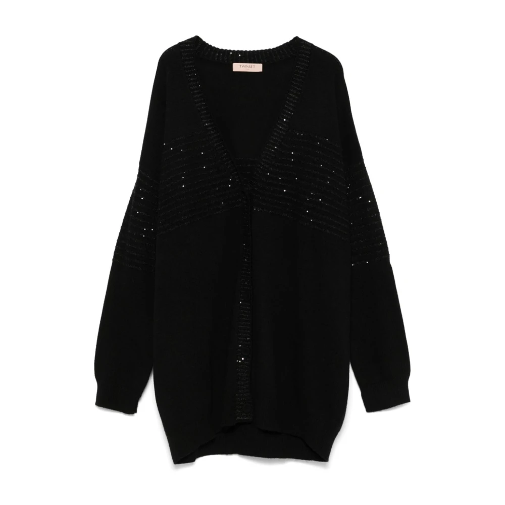 Twinset Zwarte Cardigan Sweater Black Dames