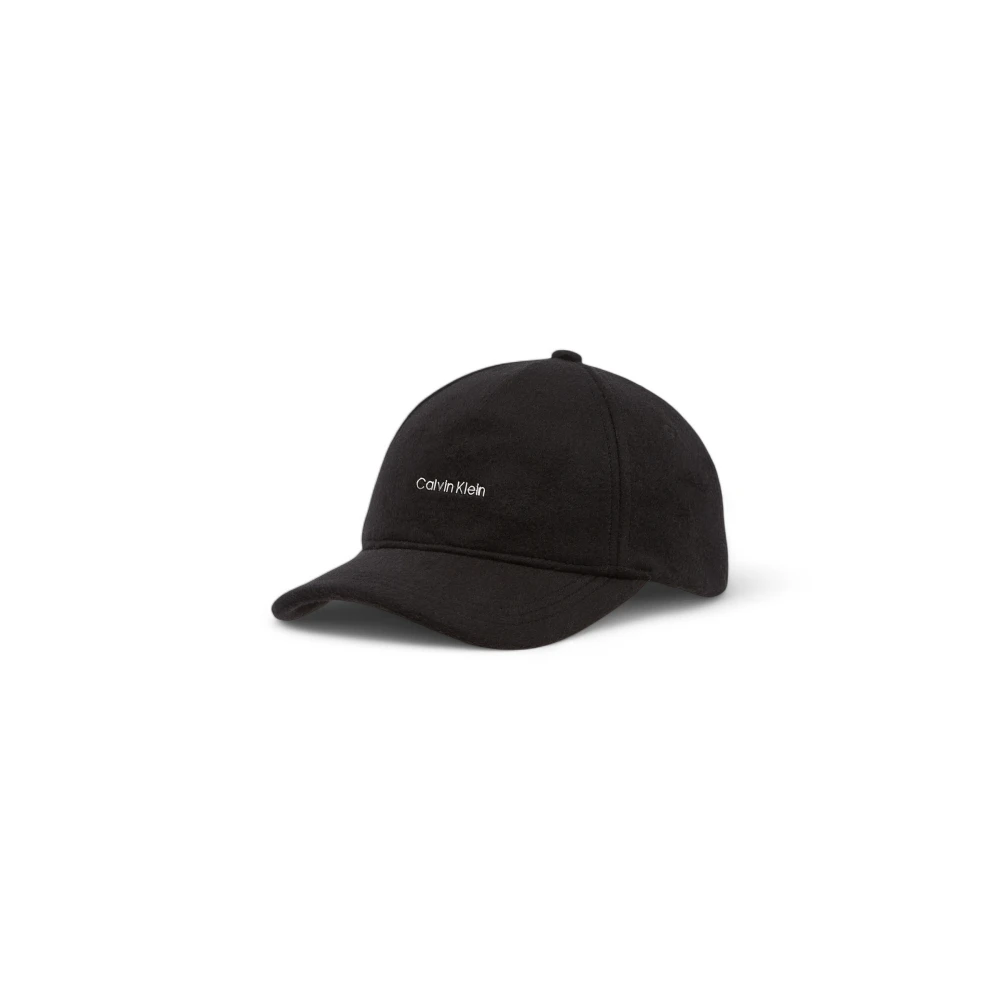 Calvin Klein Wollen Blend Gesp Cap Black Dames
