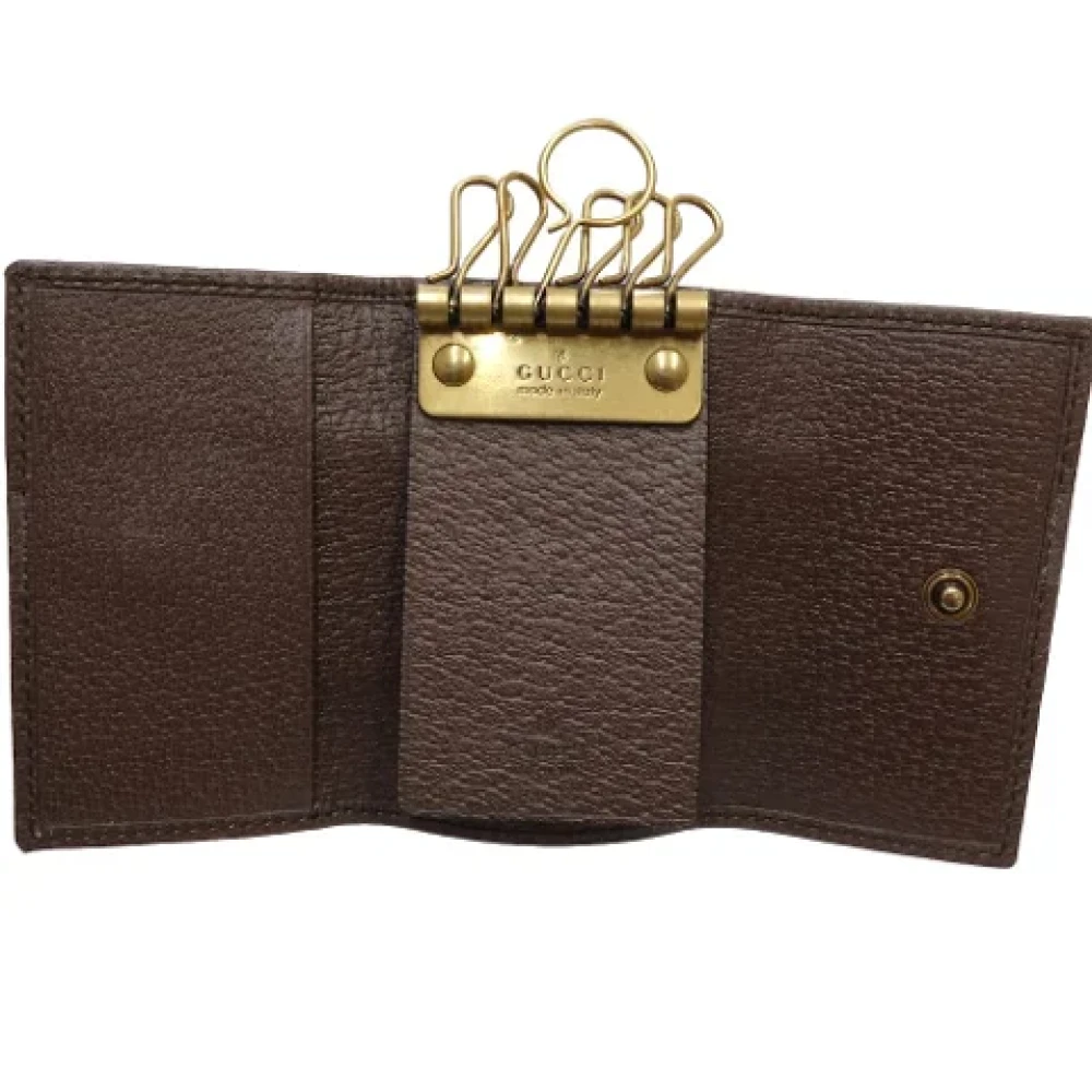 Gucci Vintage Pre-owned Canvas key-holders Beige Dames