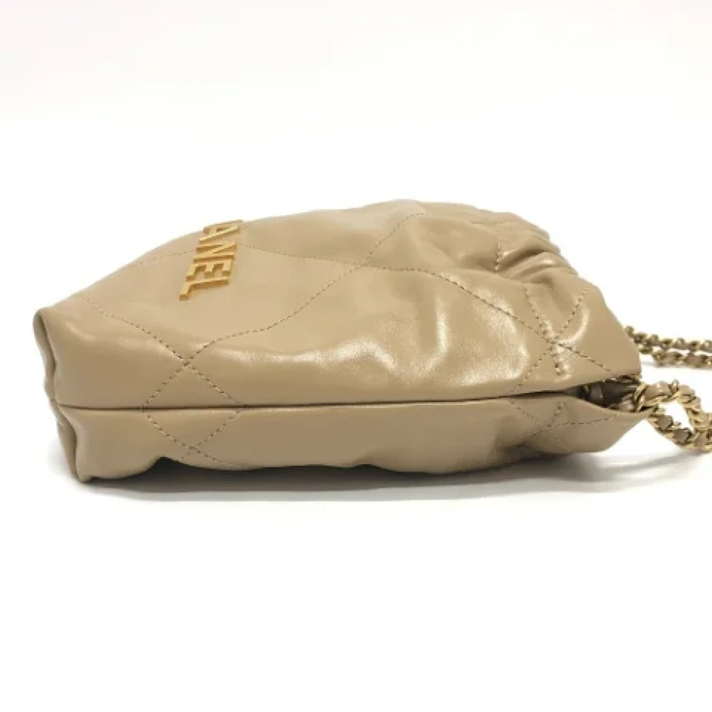 Chanel Vintage Pre-owned Leather handbags Beige Dames
