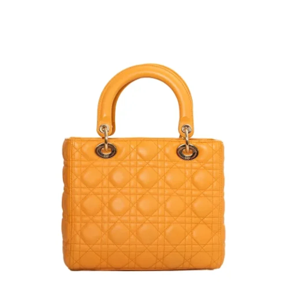Dior Vintage Pre-owned Leather dior-bags Orange Dames