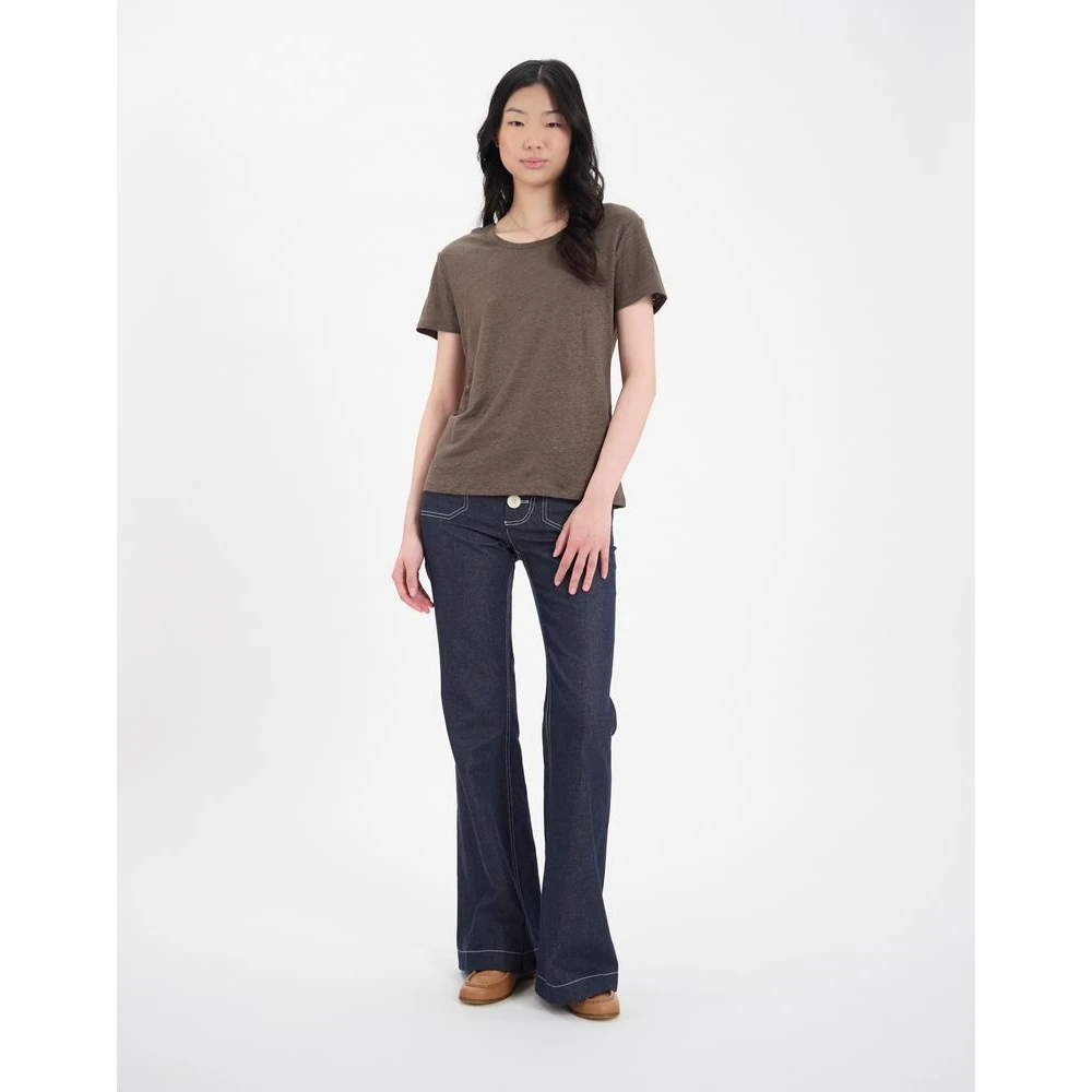 Ines De La Fressange Paris Zonnig linnen T-shirt Green Dames