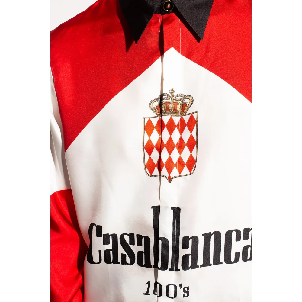 Casablanca Rode Grand Prix Zijden Overhemd Red Heren