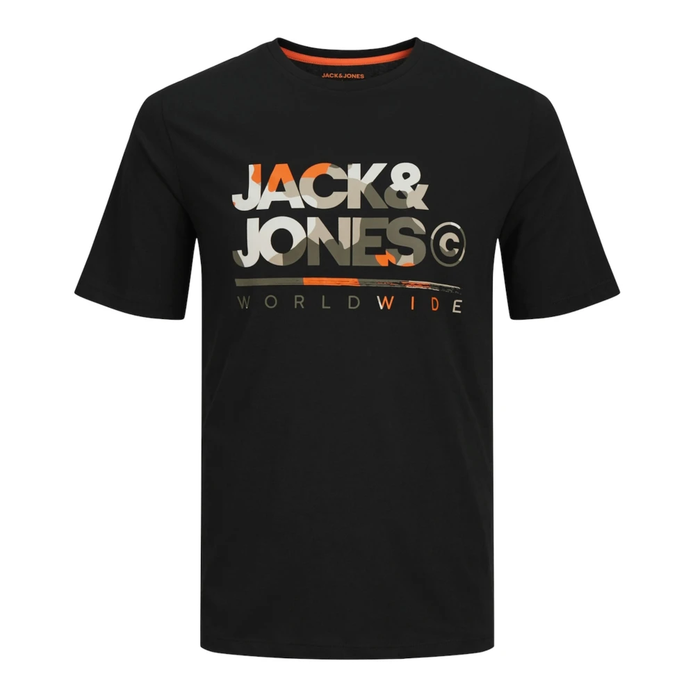 jack & jones Luke T-shirt Korte Mouw Black Heren