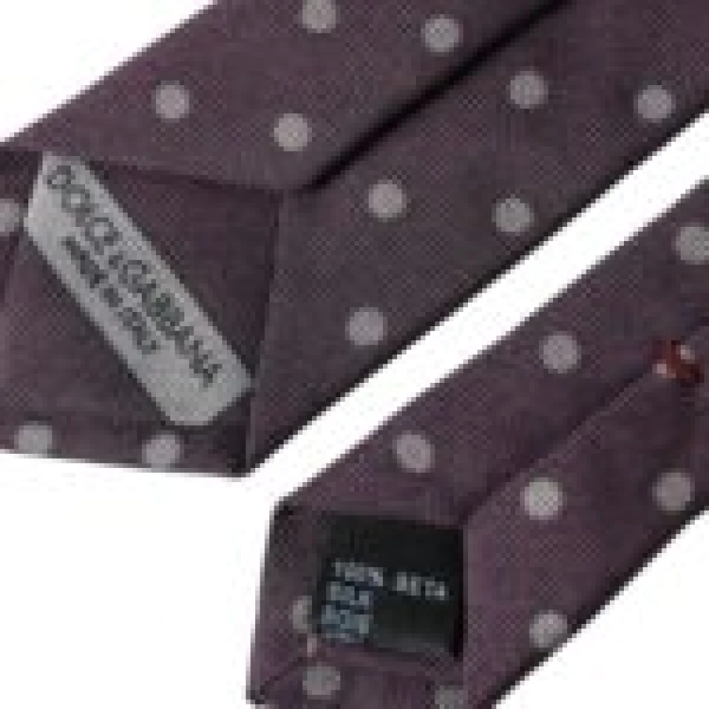 Dolce & Gabbana Polka Dot Verstelbare Heren Stropdas Purple Heren