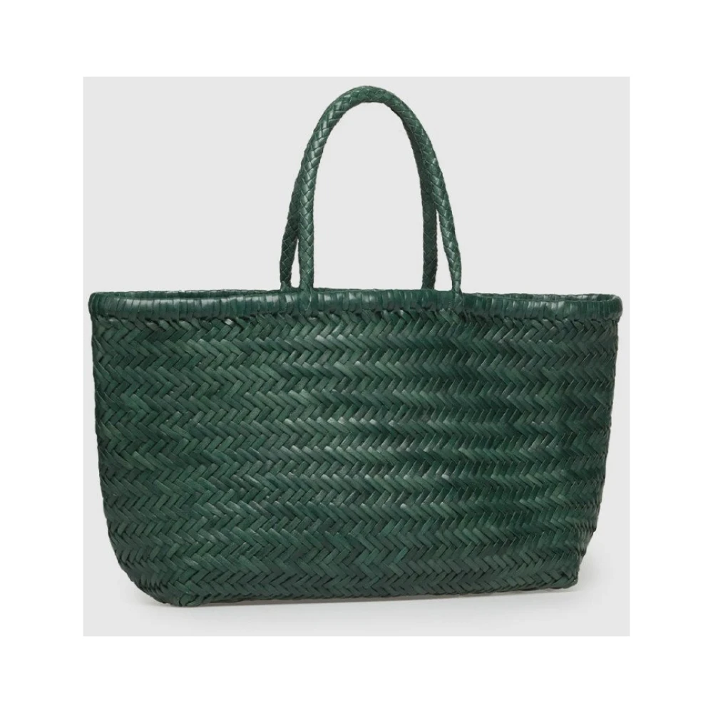 Dragon Diffusion Handgeweven leren tas Green Dames