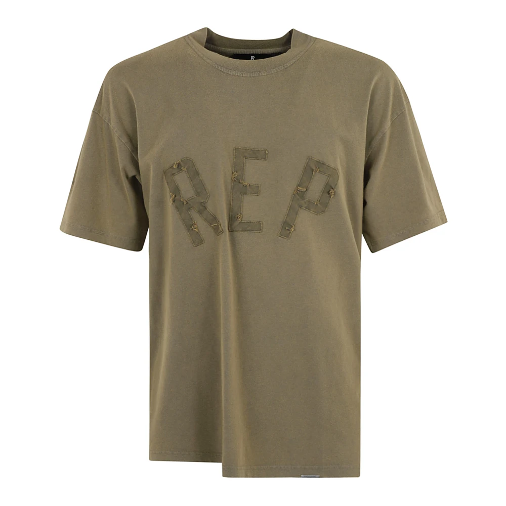 Represent Licht Olijfgroen Katoenen Jersey T-shirt Green Heren