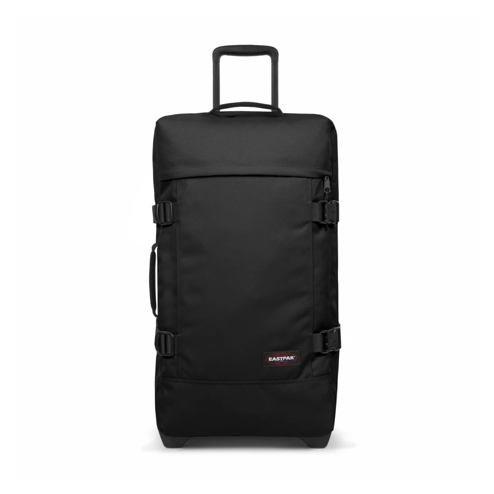 Eastpak Tranverz M Medium Suitcase 78L (67 x 35.5 x 30 cm), Durable Rolling Luggage, Lightweight Travel Bag with Double Compartments, Telescopic Handle & TSA Lock - BLACK - Image 5