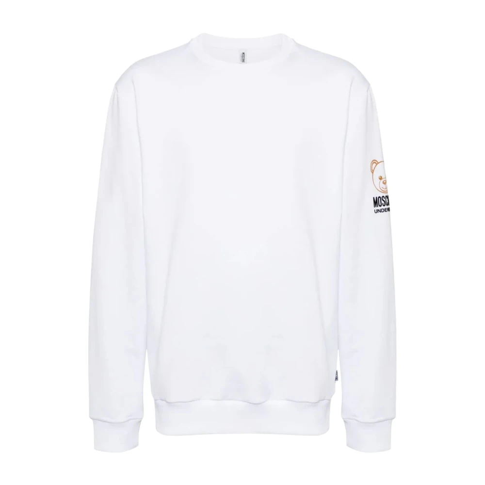 Moschino Katoenmix Sweatshirt White Heren